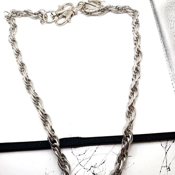 Single Layer Heavy Chainmail Pants Or Wallet Siver Tone Chain 35" - Picture 5 of 10